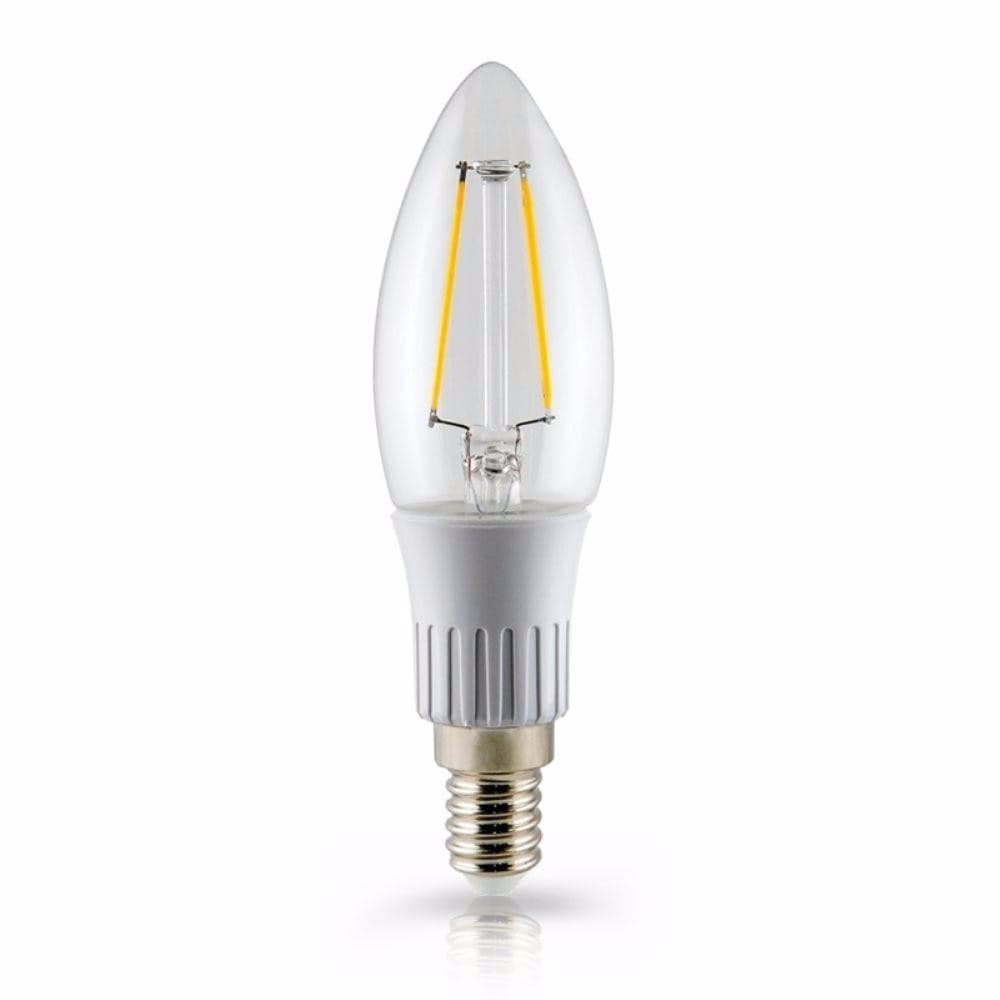Lampada Led Filamento Vela Fosca 3W Bivolt Luz Amarela - Ourolux